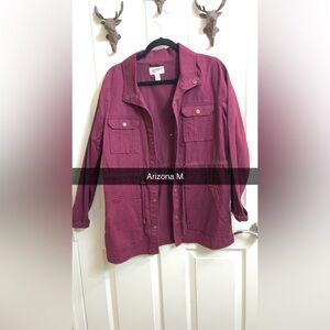 Burgundy lightweight utility  jacket